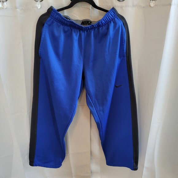 Nike Other - NIKe Mens Track Pants Medium Blue Therma Fit Embroidered Swoosh Athleisure 16527